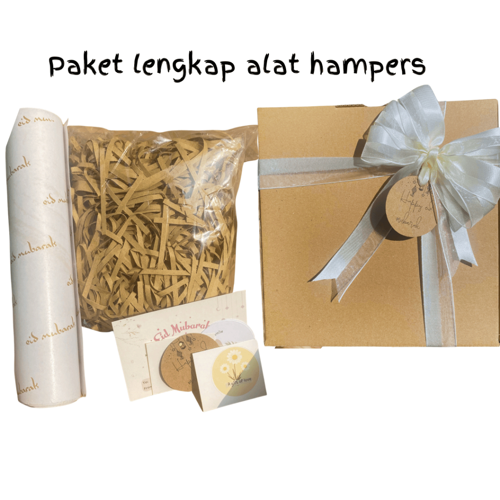 

Paket lengkap alat membuat hampers box gift idul fitri kemasan praktis
