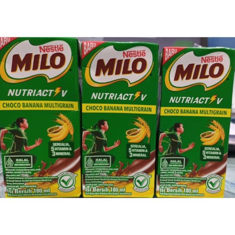 

Milo UHT Nutriact rasa Choco Banana 180ml Exp Februari 2026