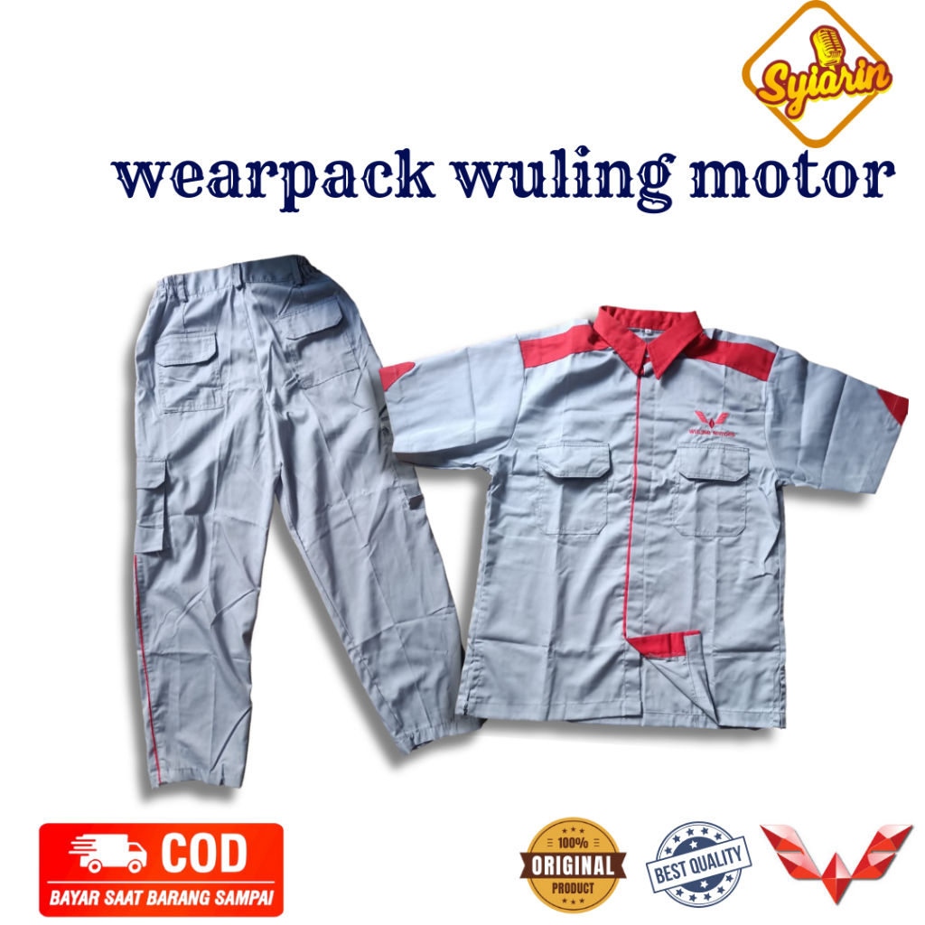 Seragam Mekanik Wuling | Seragam Mekanik I Seragam Mekanik Wuling Motor | Baju dan Celana Mekanik
