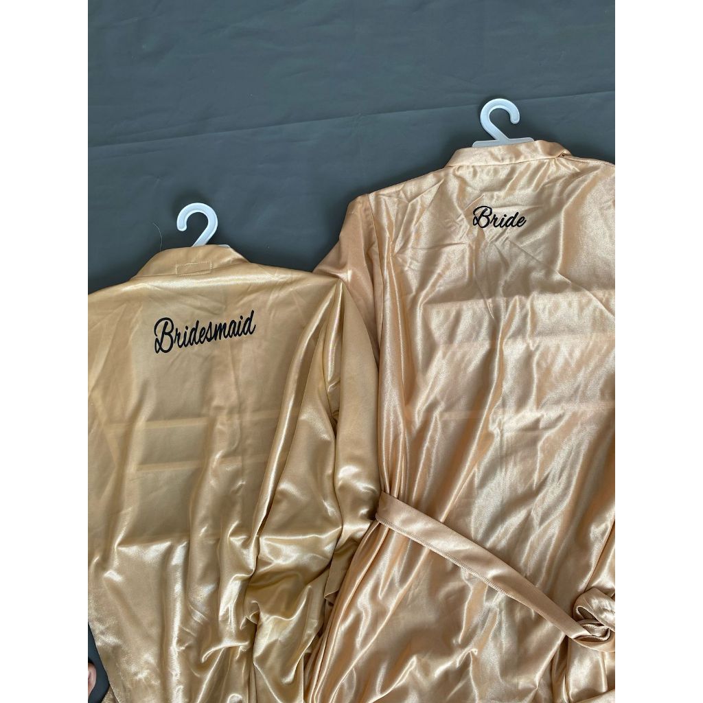 Gaun Kimono Jumbo Bridesmaid Wedding Bordir Bridesmaid / Gaun kimono Bridal shower satin