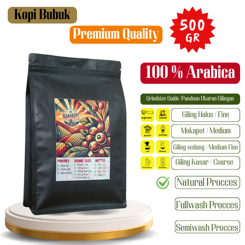 

Bubuk Kopi Arabica Kamojang Loa Proses Natural Original Kwalitas Premium Grade A