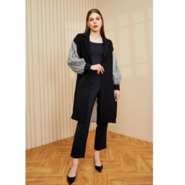 geneva plaid outer benang jarum new sz M