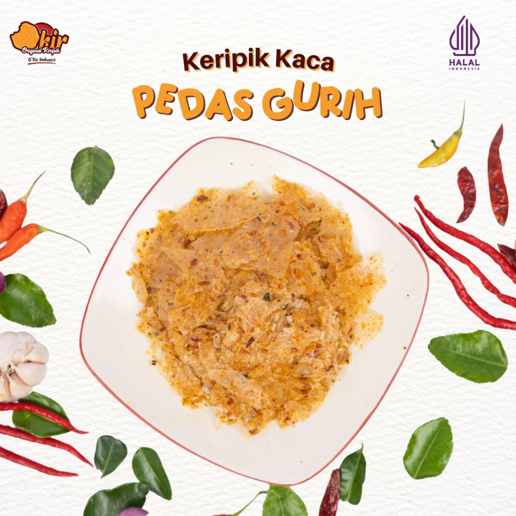 

KERIPIK KACA PEDAS 500gr/250gr/100gr ORIGINAL KIRIPIK (OKIR)