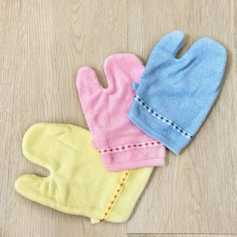 Waslap Jari | Waslap Mandi Bayi | Waslap Mandi Anak  | Perlengkapan Mandi Anak | Waslap Jari Bahan P