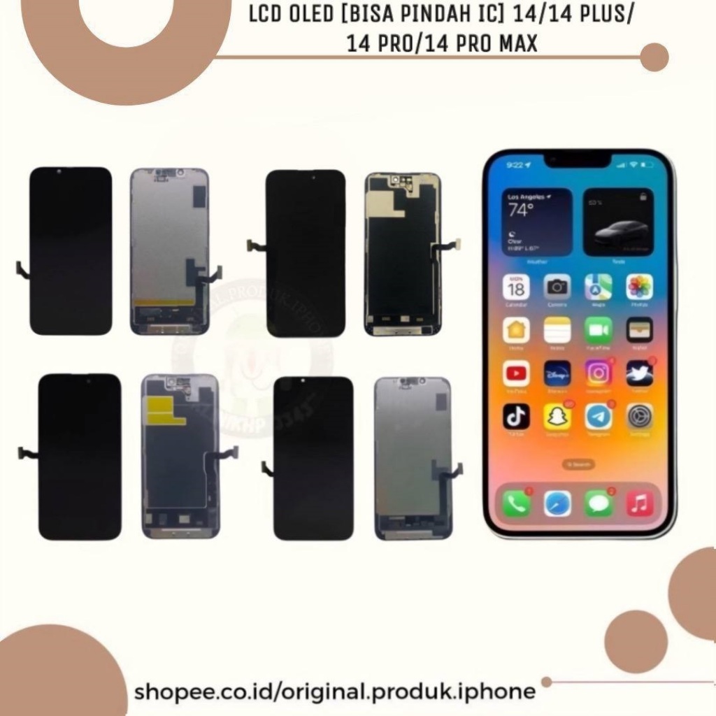 LCD + TOUCHSCREEN LCD 14/14 PLUS/14 PRO/14 PRO MAX ORIGINAL OLED DD NEW ( BISA PINDAH CHIP IC )