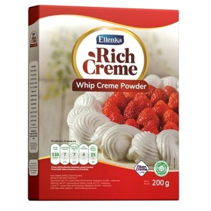 

ELLENKA RICH CREME WHIP CREME POWDER KTK 200 GR 8997214270324