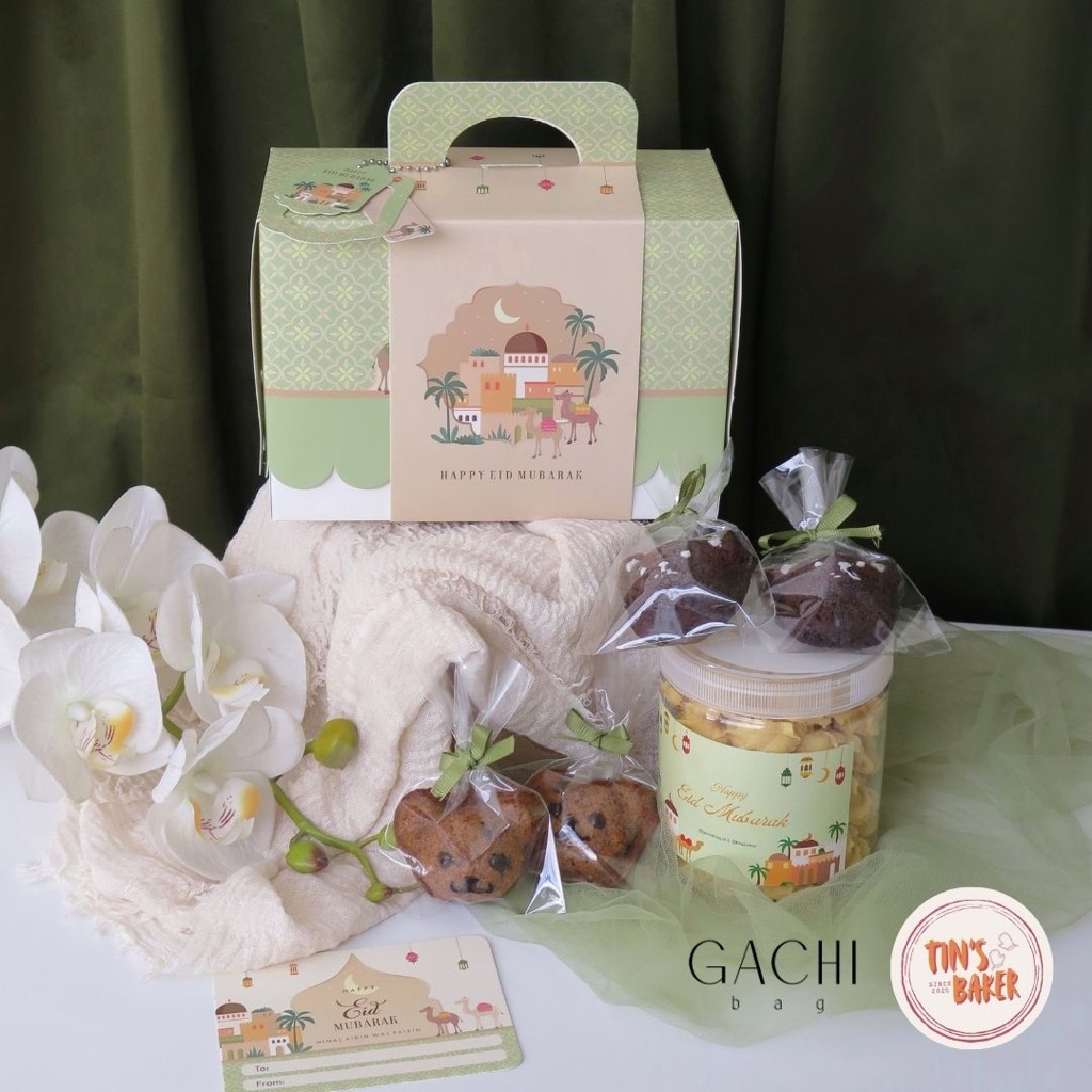 

Hampers Lebaran EID Ramadan - Fitri Hampers 2025 - Kue kering Nastar Lidah Kucing Putri Salju