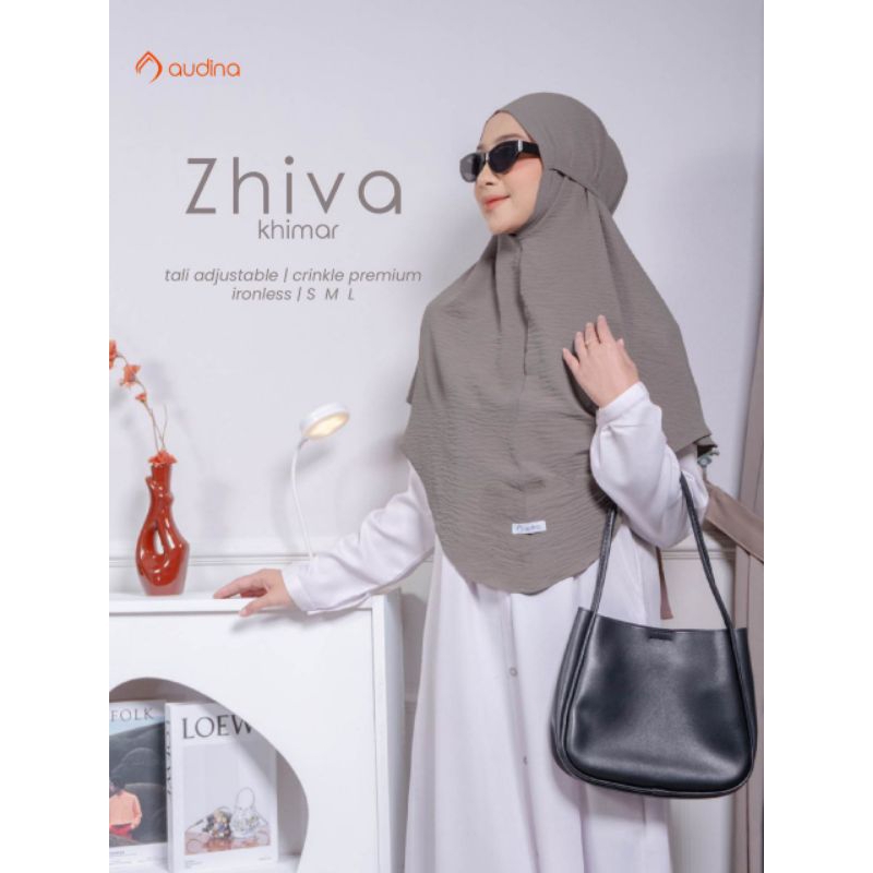 Zhiva Khimar Audina Bergo Tali Nonpad Bahan Kringkel