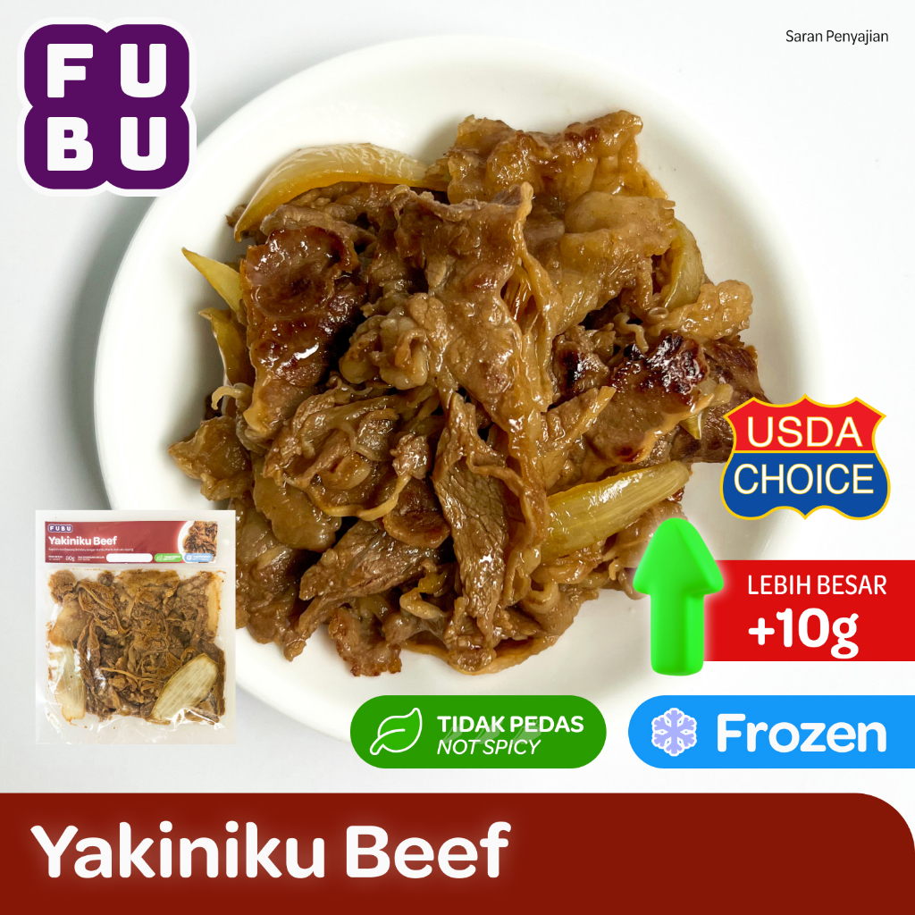 

FUBU Yakiniku Beef - Sapi Manis Asin ala Jepang - Satu Porsi Lauk Instan Frozen Food