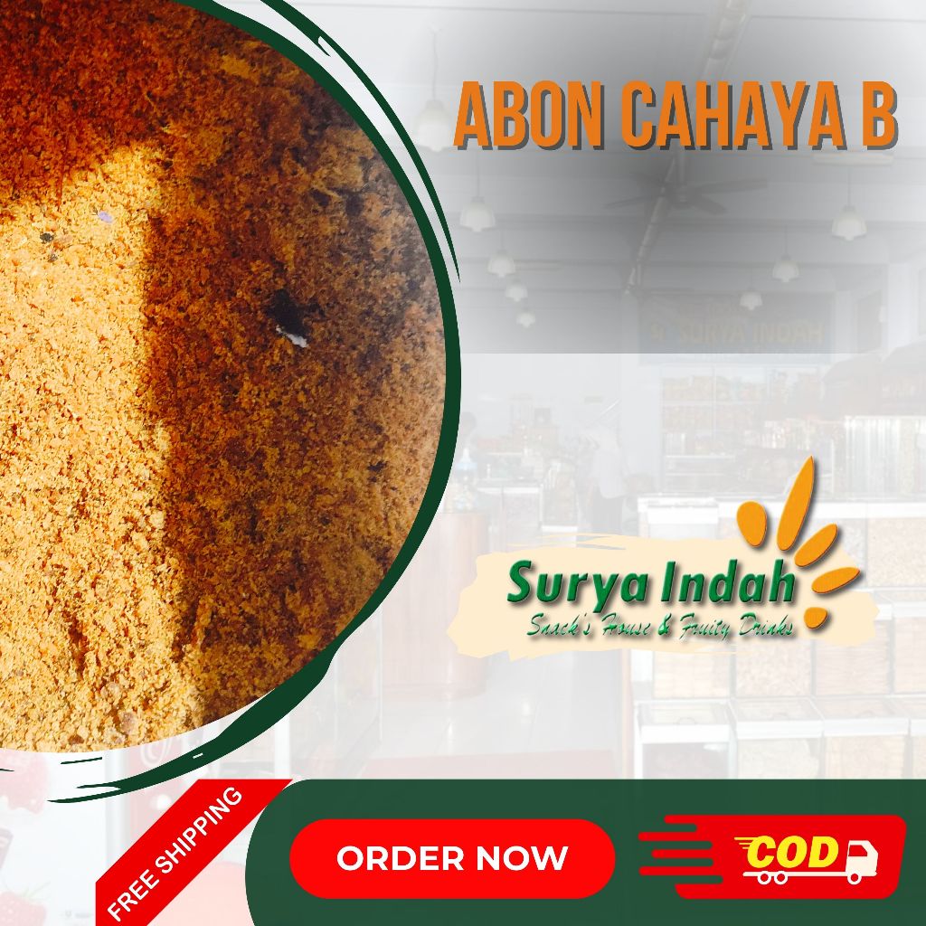 

Abon Cahaya Grade B asli daging sapi Surya Indah jombang 100gr