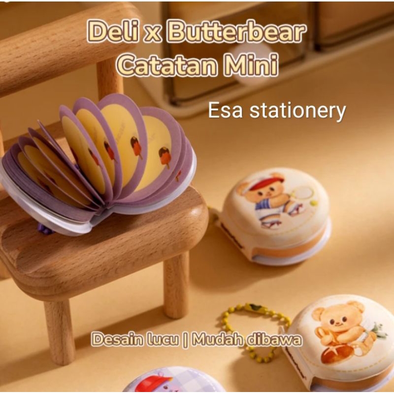 

Deli x Butterbear Buku Catatan Mini / Notebook 48 lembar Dapat dijadikan Gantungan HY227