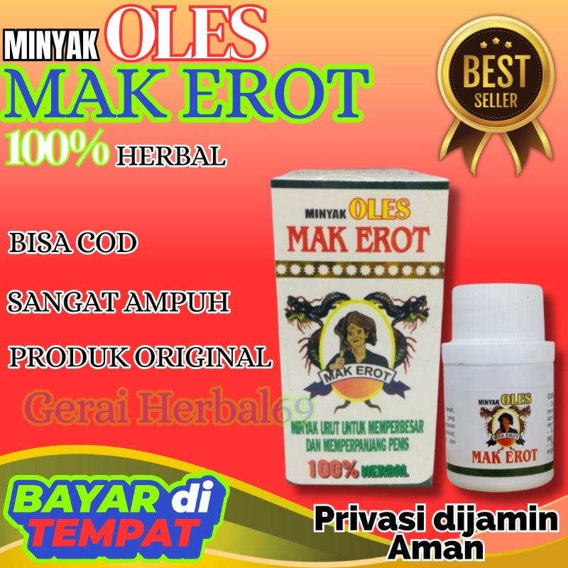 Obat Kuat Pria Tahan Lama Minyak Oles Pembesar Dan Panjang Permanen MAK EROT Asli Original Penambah 