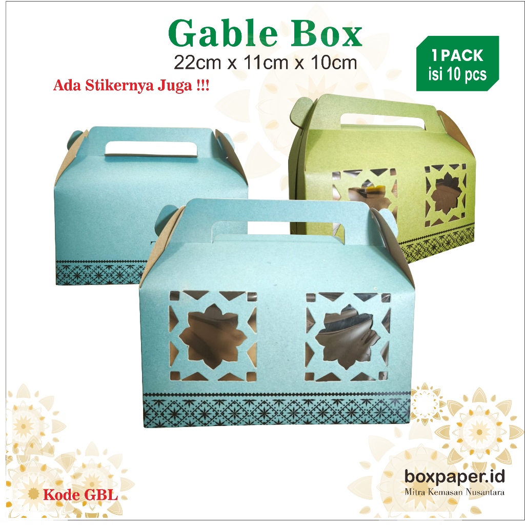 

Gable Box Lubang Dan Stiker Hari Raya Idul Fitri Isi 10pcs Kertas Kemasan Gable Box Souvenir Oleh Oleh