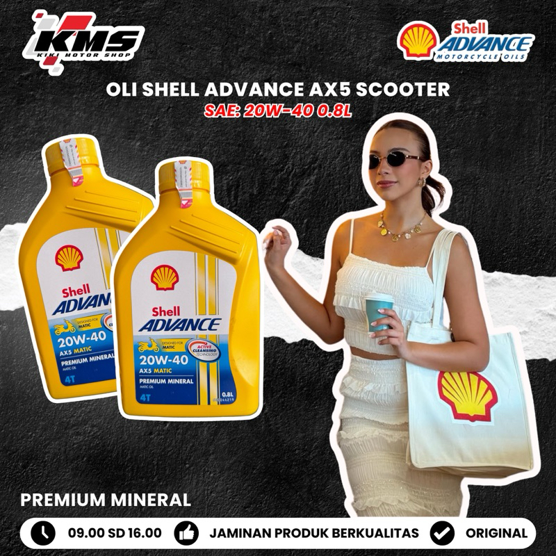 oli Shell Advance AX5 SC 20W40 0,8L matic full synthetic ORIGINAL