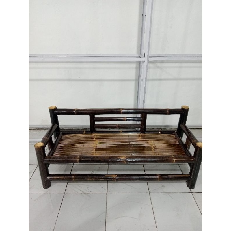 bale bambu hitam asli polos