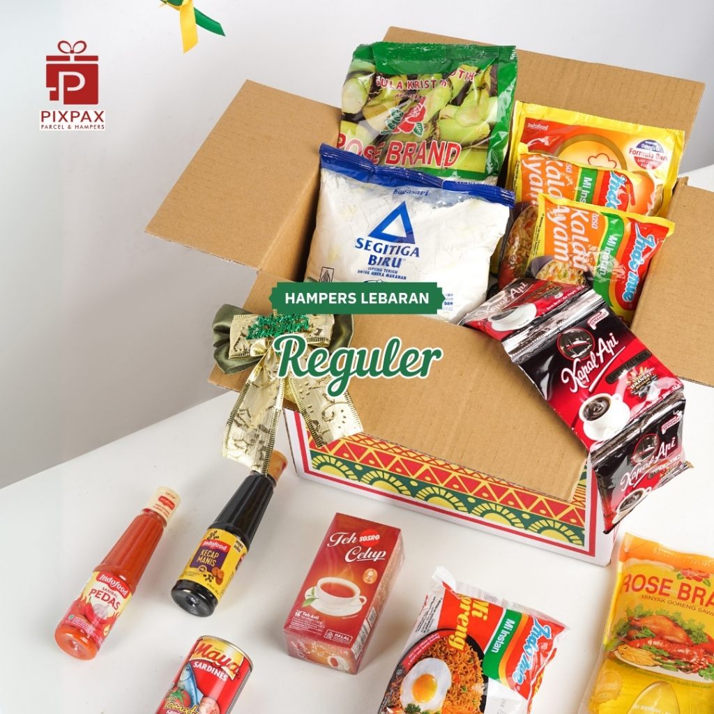 

Parcel Hampers Lebaran Unik Idul Fitri 2025 Pixpax - Seri Sembako | Reguler