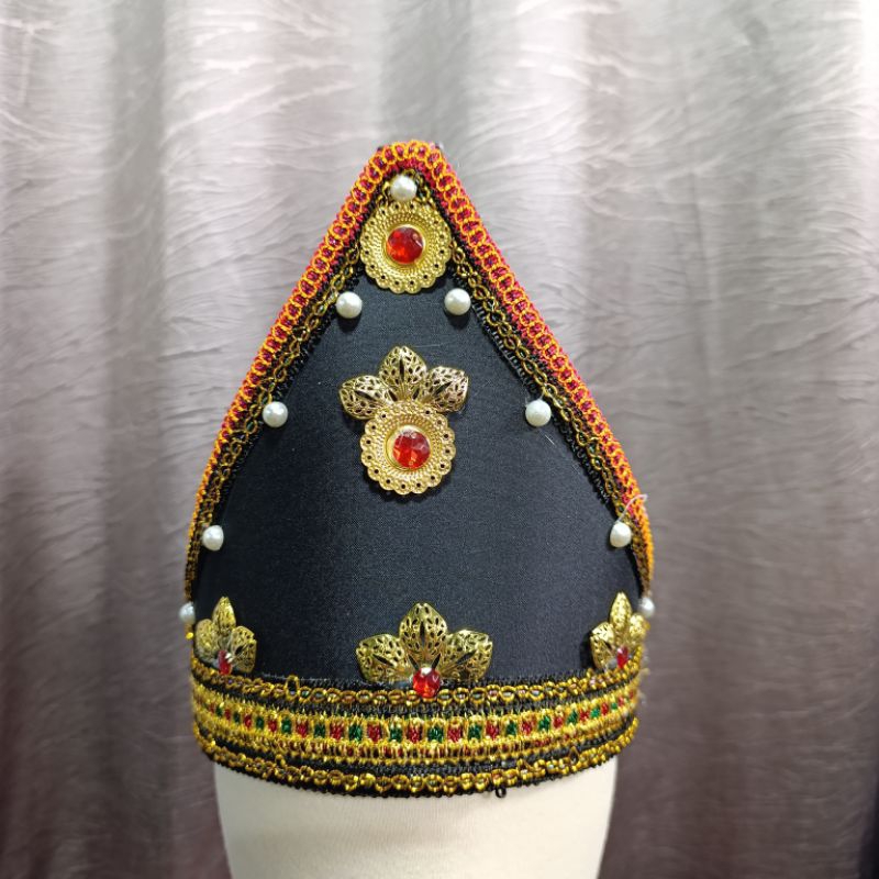 Topi Tari Adat Melayu / Mahkota Tari Saman Aceh / Mahkota Aceh Melayu Plasment