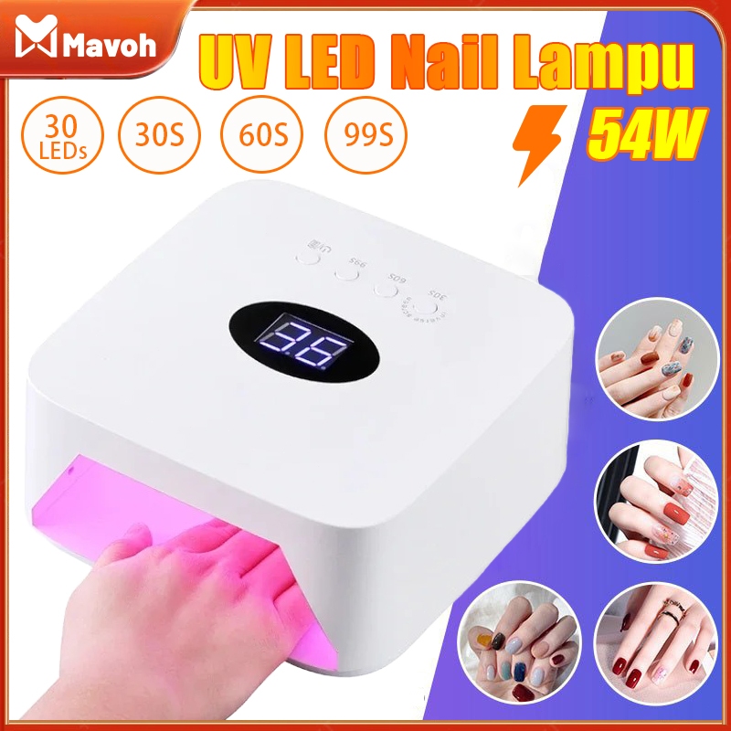 NEW UV Nail Lamp 54W/380W UV Nail Art Lampu Cordless Portable KUKU Pengering 10000mAh Rechargeable