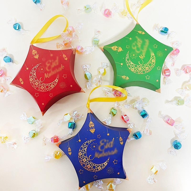 

KHL02 - KOTAK SOUVENIR IDUL FITRI BENTUK BINTANG - KOTOK HAMPERS MINI EID MUBARAK LEBARAN - KOTAK PERMEN / COKLAT GABLE BOX HARI RAYA IDUL FITRI