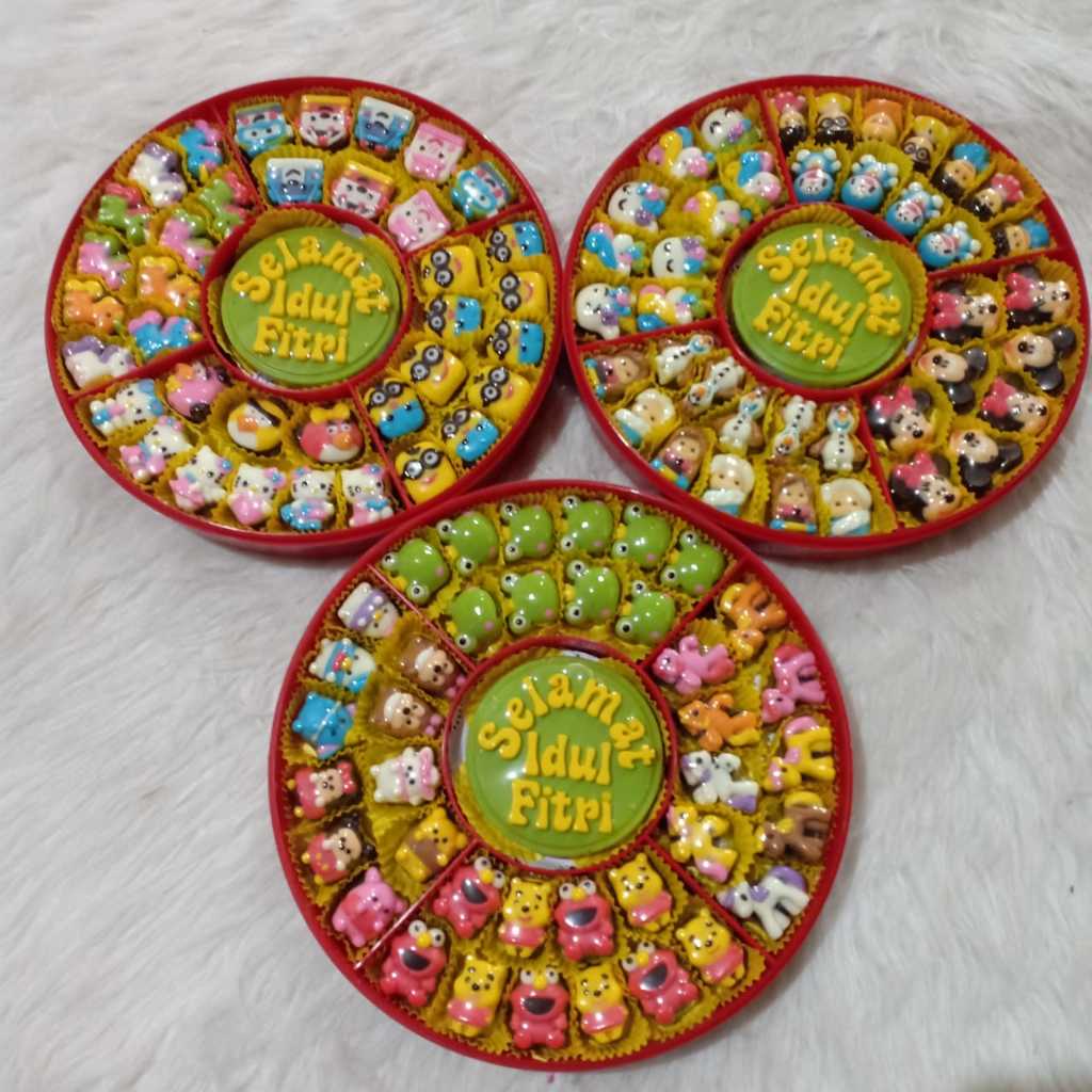 

.IF11 - Candy Tray aneka karakter kartun ucapan lebaran idul fitri ( ds bgr )