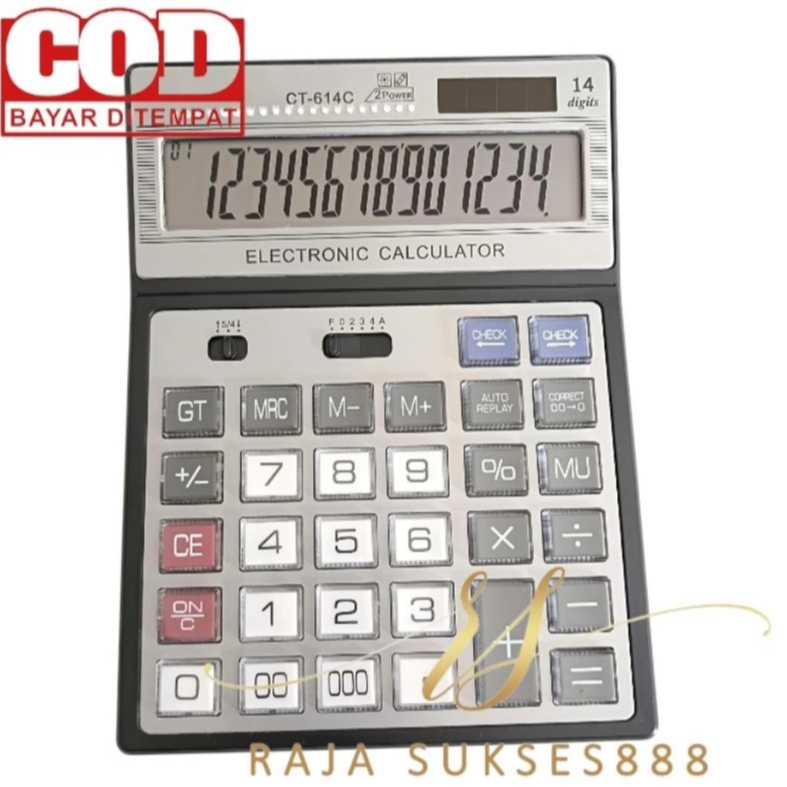 

Kalkulator Dagang sdc 614C ct 614 C 14 digit Calculator Warna Cantik