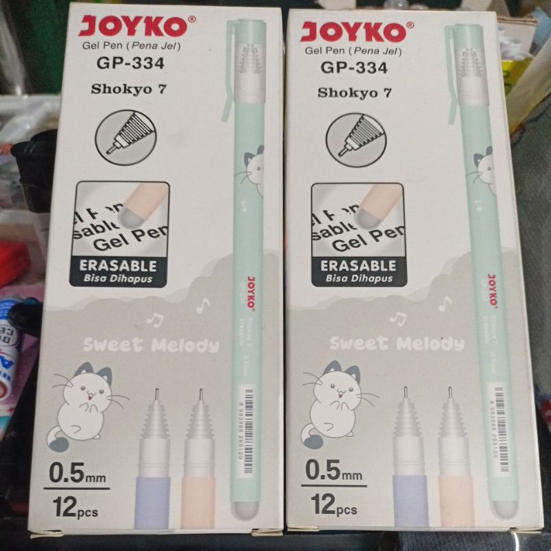 

Gel Pen/Pena Gel/Joyko Shokyo7 Gel 0.5mm/Pulpen bisa di hapus 12pcs
