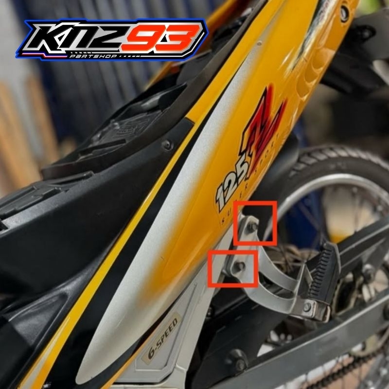 BAUT FOOTSTEP BELAKANG 125Z 125ZR Y125Z PROBOLT STAINLESS HENG ORIGINAL THAILAND