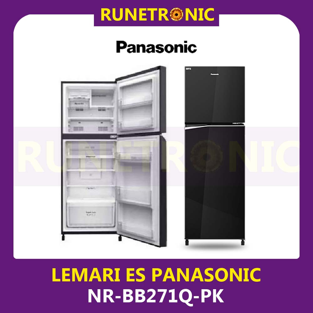 KULKAS PANASONIC 2 PINTU INVERTER NR-BB271Q-PK LEMARI ES PANASONIC NRBB271QPK 266 Liter ORIGINAL