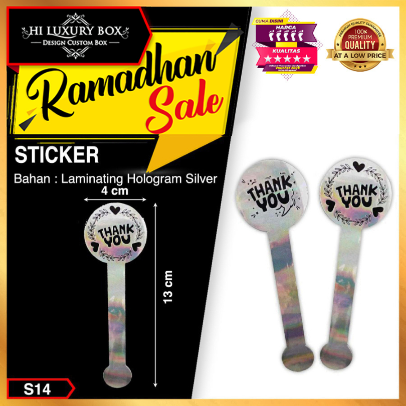 

Sticker Thank You | Label Ucapan | Laminating Hologram | Murah 13x4