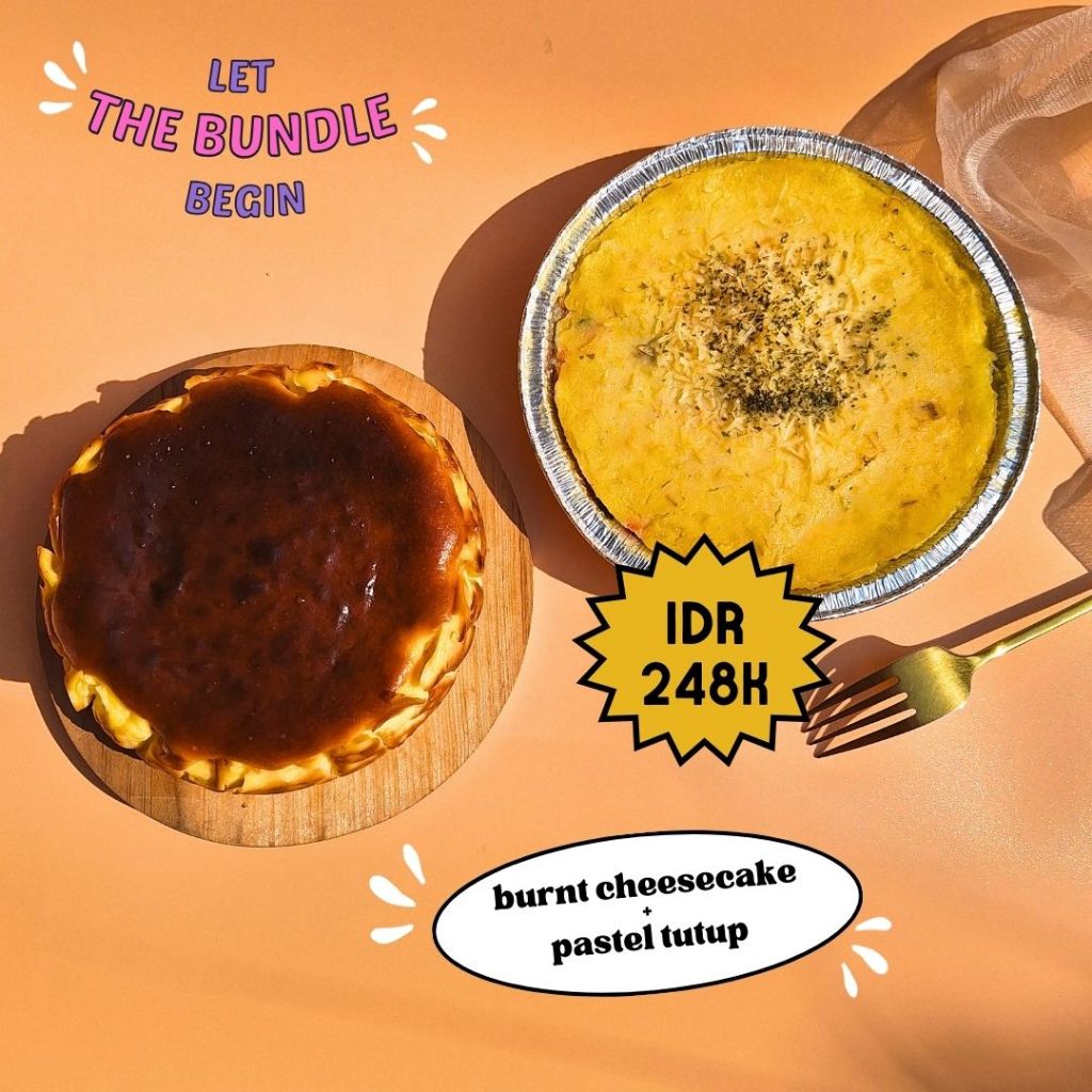 

Kue Oy Bundle Promo - Burnt Cheesecake & Pastel Tutup - Birthday Cake Hampers Ulangtahun