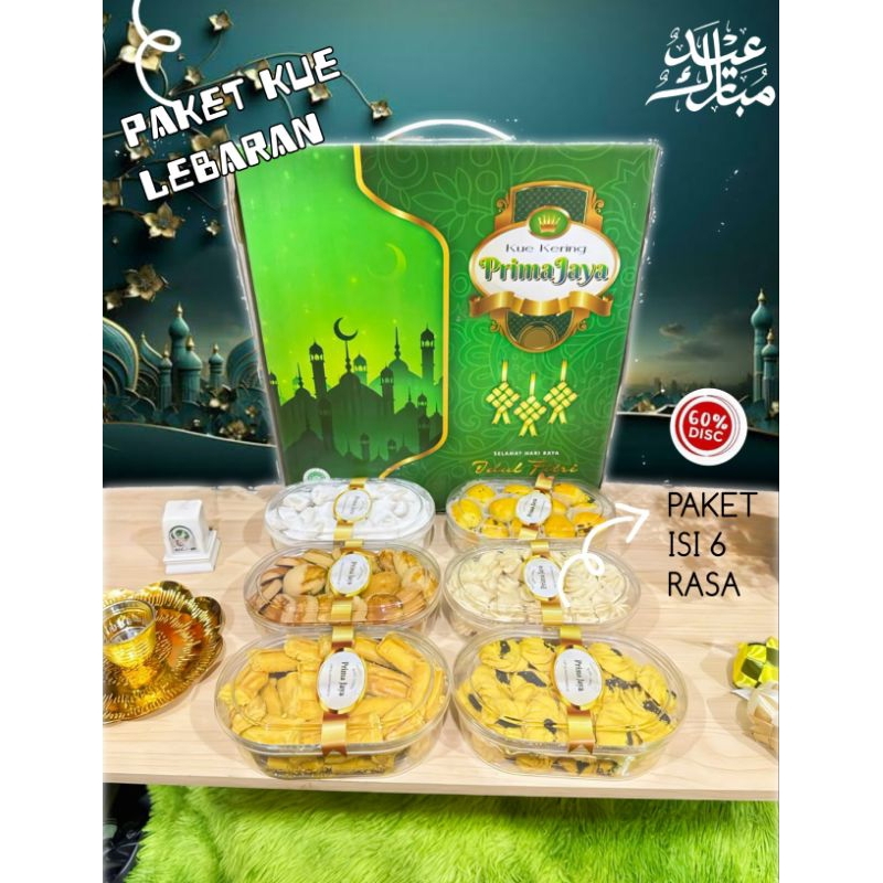 

PAKET KUE KERING LEBARAN IDUL FITRI/HAMPERS LENGKAP/KUE KERING MONASARI