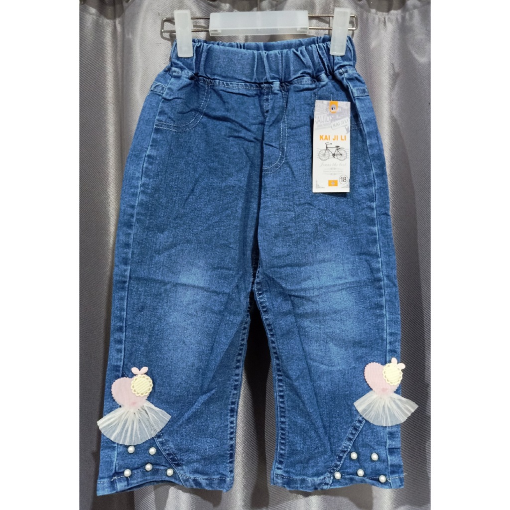 RB jeans kulot import premium anak cewek usia 1-6 tahun / jeans premium kulot import anak perempuan