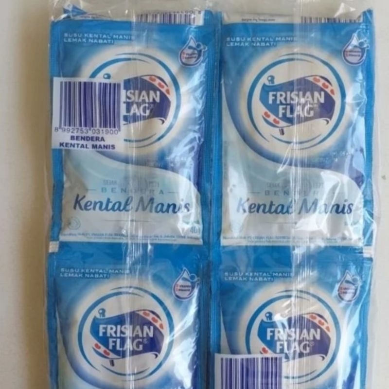 

FRISIAN FLAG Susu kental manis putih kemasan renceng 38 gram isi 6 Sachet