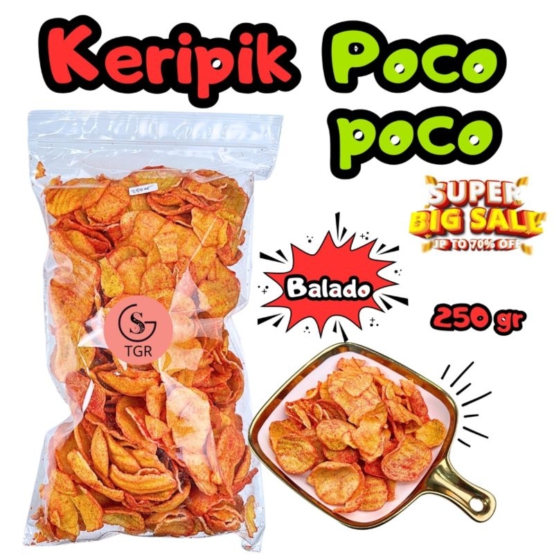 

250GR CEMILAN KERIPIK POCO POCO RASA BALADO PEDAS