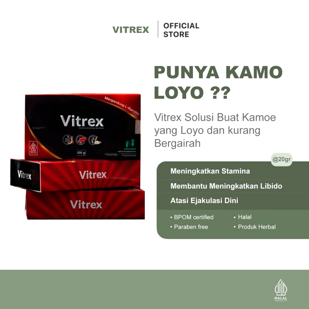 

Vitrex Kopi Bubuk Original Penambah Stamina Pria Dewasa Kopi Kuat Tahan Lama