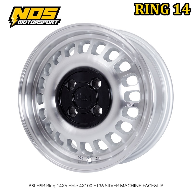 PELEK OTO RING 14 HSR BSI LEBAR 6 PCD 4X100 VELG R14 MOBIL AGYA BRIO CALYA SIGRA DLL - GRATIS ONGKIR