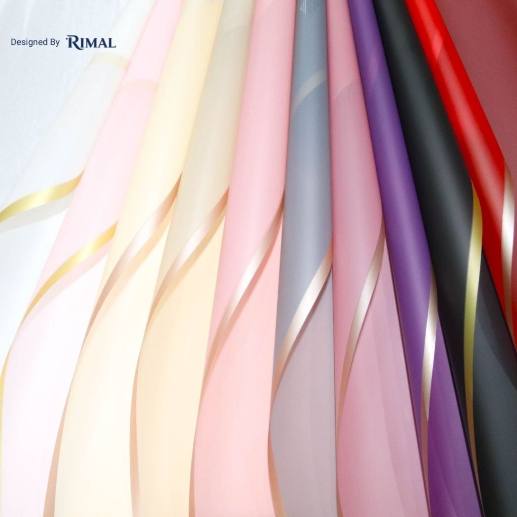 

[READY STOCK] Wrapping Paper / Flower Estetik Gold Border – Ideal untuk Kado, Buket, dan Dekorasi