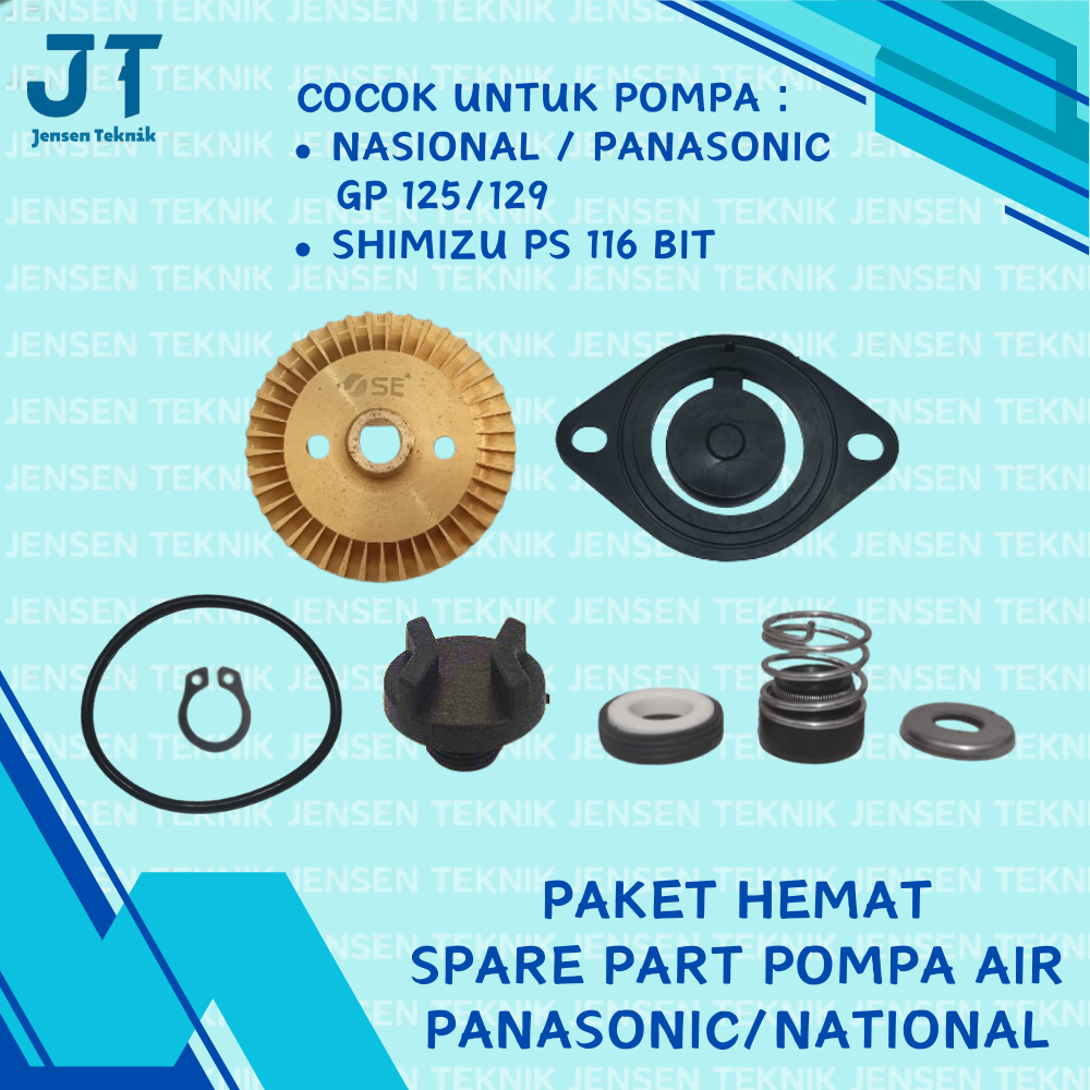 Spare Part Pompa Air Panasonic GP 125/129 Shimizu PS 116 Paket Hemat