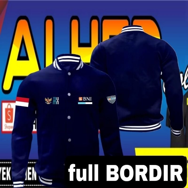 terbaru jaket bordir Bank BNI Jaket Bank BNI Jaket baseball Bank BNI Jaket BUMN BNI Jaket baseball B