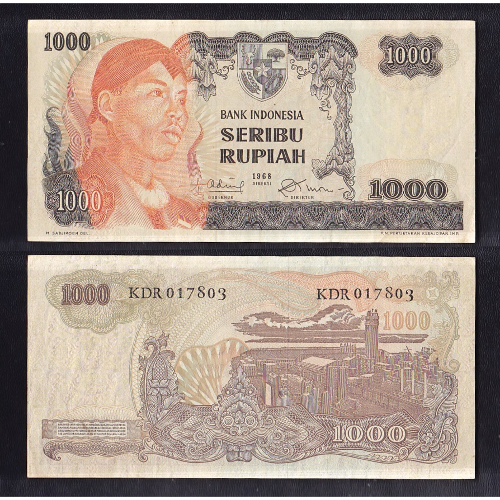 Uang kuno 1000 Rupiah tahun 1968 Jendral Sudirman
