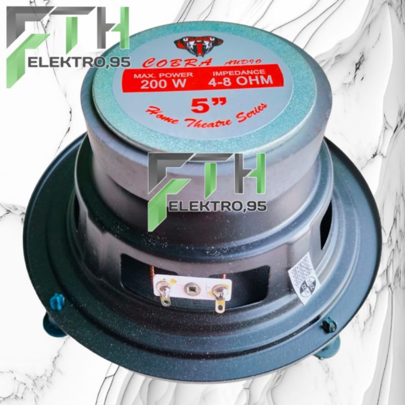SPEAKER WOOFER 5 INCH COBRA 200 WATT KUALITAS BAGUS