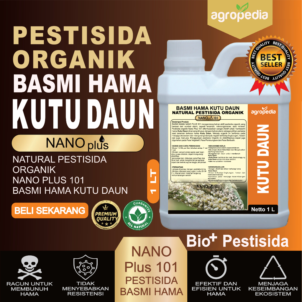 Pestisida Organik Cair / Pembasmi Hama Kutu Daun / Pestisida Nabati Semprot / Pestisida Organik / Ob