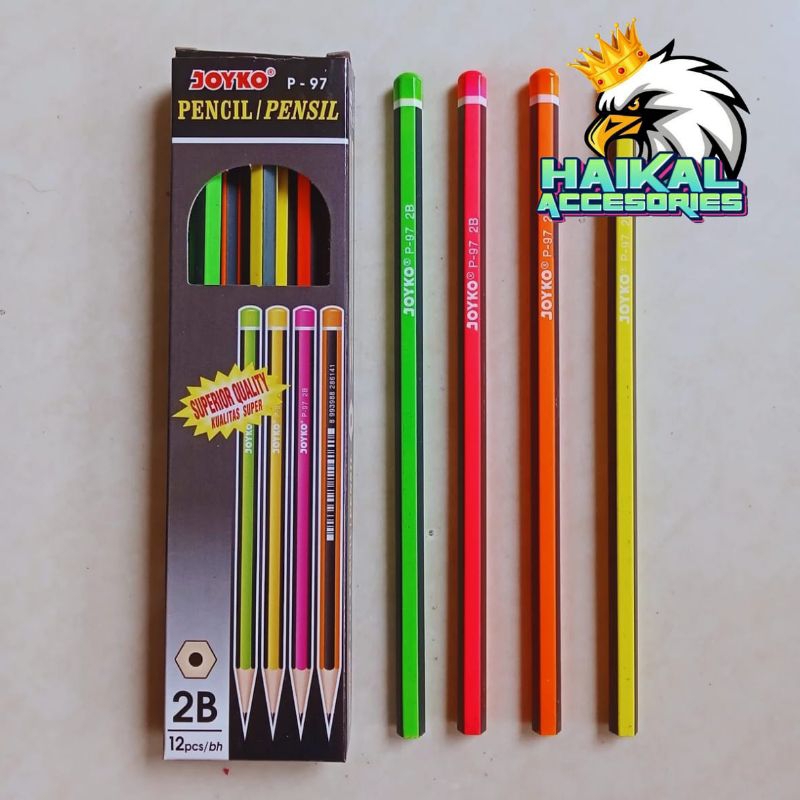 

Pensil Joyko 2B P-97 Perlusin Isi 12pcs Paket Hemat Untuk Usaha