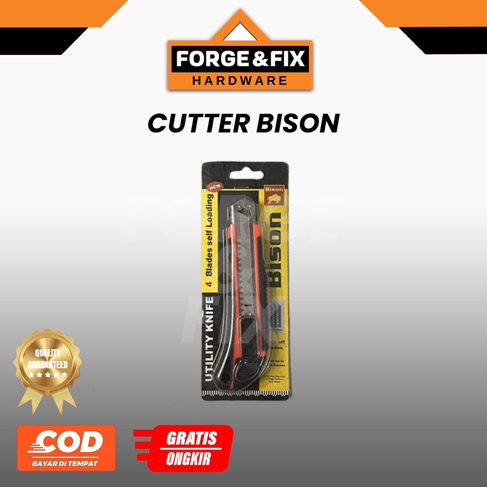 

BISON Cutter Silet Utility Knife 4 Blade 7004