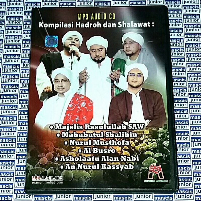 CD MP3 Kompilasi Hadroh dan Shalawat Majelis Rasulullah SAW Mahabatul Shalihin Nurul Musthofa Al Bus