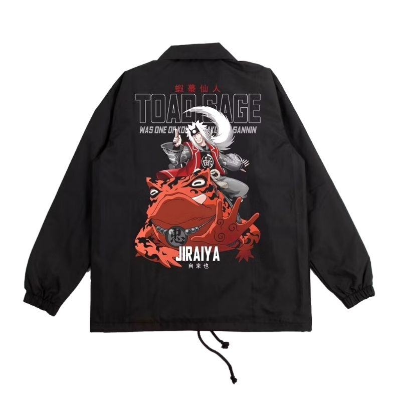 Jaket Coach Anime Naruto Jiraiya Sensei - Jaket Coach Windbreaker