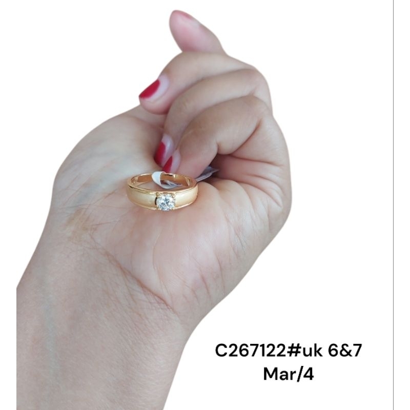 cincin nikah / cincin kawin tunangan mata satu