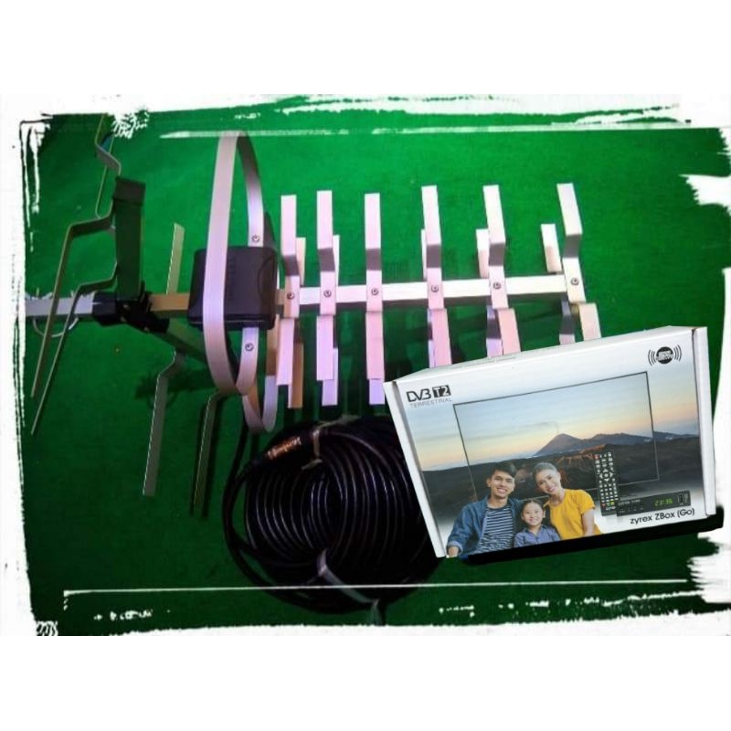 BISA COD PAKET MURAH Set Top Box + Antena Digital + Kabel Untuk TV LED dan TV Tabung