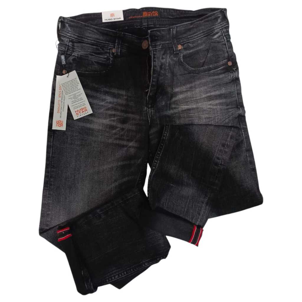 Celana Panjang Jeans Pria - Lentur Nyaman Di Pakai - Vintage Denim Original Hugo Star