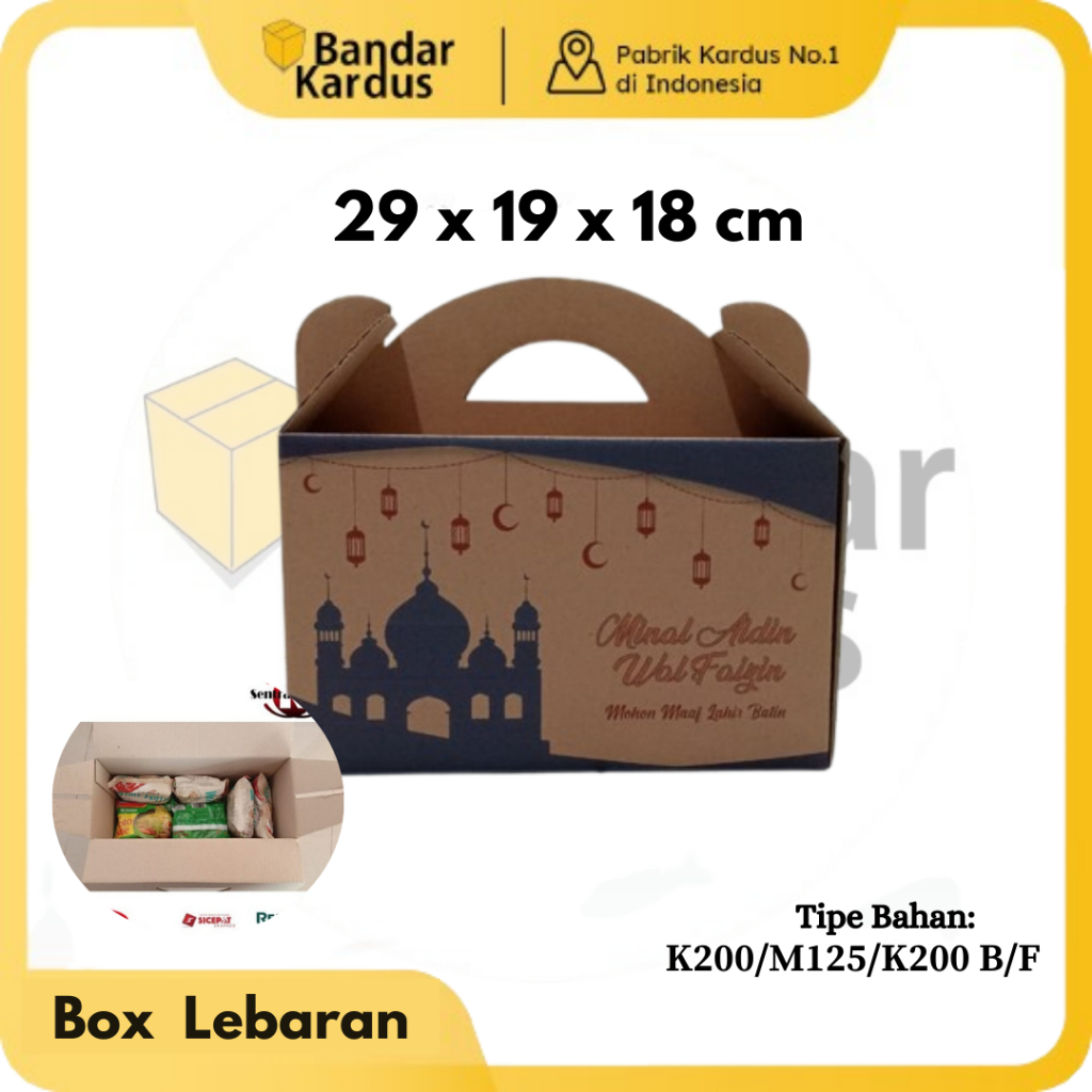 

KARDUS LEBARAN HAMPRES | BOX LEBARAN JINJING | DUS DIE CUT UKURAN 29x19x18 DUS BOX MURAH